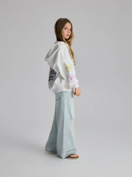 Reserved Джинси super wide leg синій