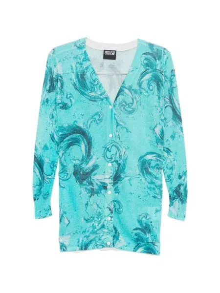 Cardigan Versace Jeans Couture cu imagine albastru