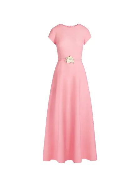 Rochie midi Oscar De La Renta până la genunchi de costum roz