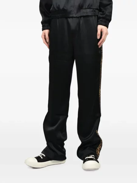 Pantaloni Ernest W. Baker cu dungi alergare negru