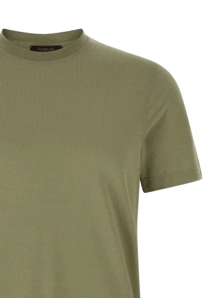 Tricou Zanone cu decolteu rotund scurt verde