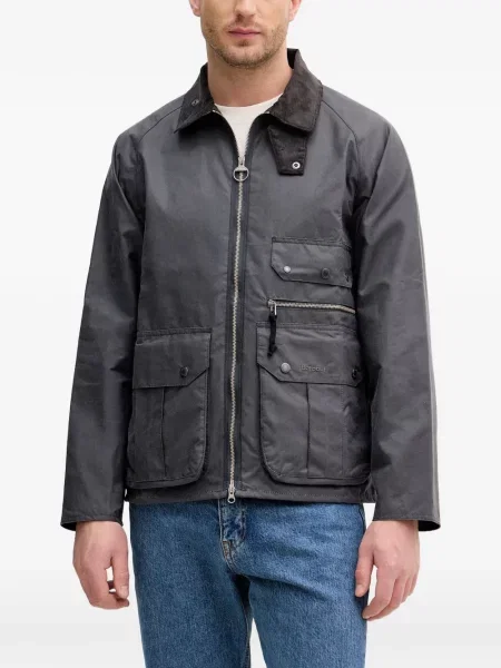 Gulerat geacă Barbour de catifea cord gri