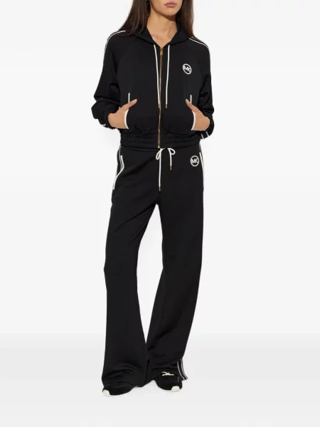 Hanorac Michael Michael Kors cu broderie cu cataramă cu bretele negru