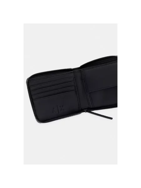 Armani Exchange portfel z imitacji skóry czarny