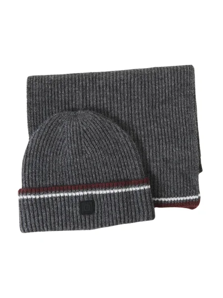 KOROSHI Căciulă maro / gri alb