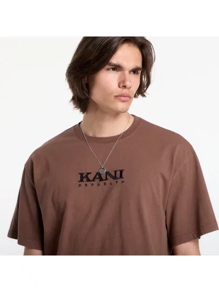 Тениска Karl Kani Retro Stencil Boxy T-Shirt Brown M кафяво