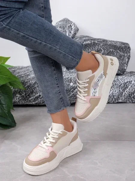 Sneakerși Resti alb