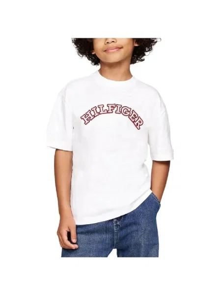 Tricou copii Tommy Hilfiger alb