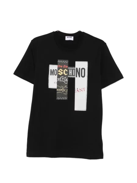 Scurt tricou Moschino cu imagine negru