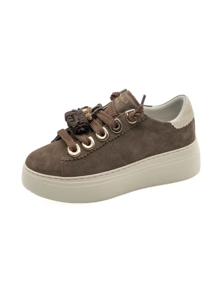 Sneakersy Emanuélle Vee brązowe