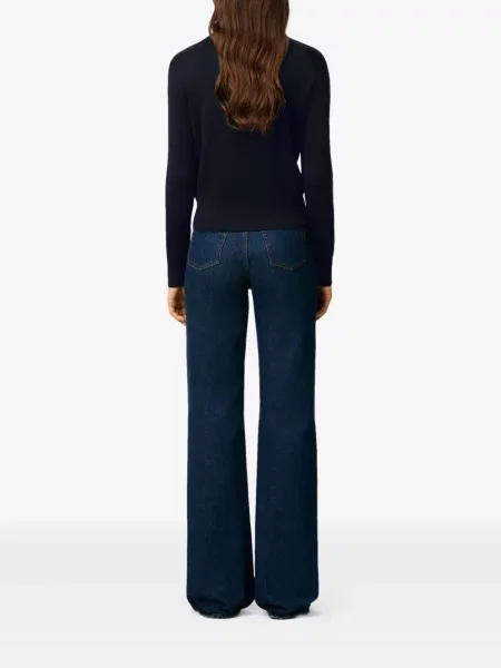 Cardigan Ami Paris de lână cu motiv cu inimi albastru