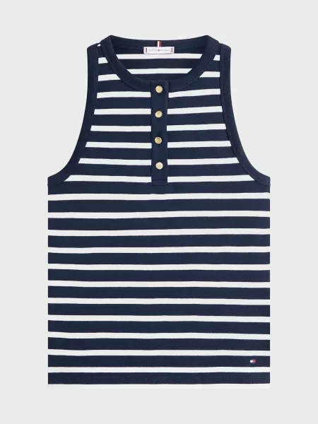 У смужку топ Tommy Hilfiger синій