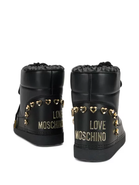Боти Love Moschino със сърца черно