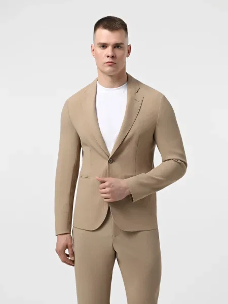 Блейзер Emporio Armani еластомультіестер бежевий