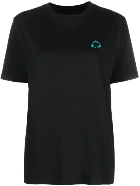 Koszulka Botter z nadrukiem z okrągłym dekoltem czarna