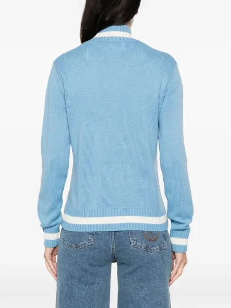 Pulover Iceberg cu broderie albastru