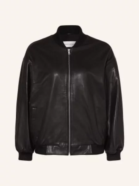 Nour Hammour Skórzana Kurtka Marly schwarz czarna