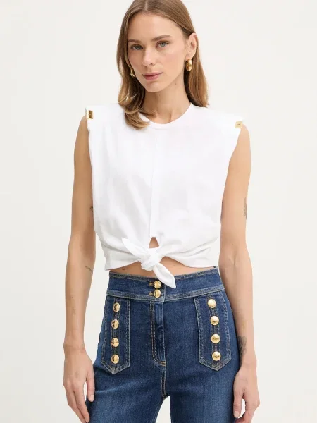 Elisabetta Franchi bluză din alb