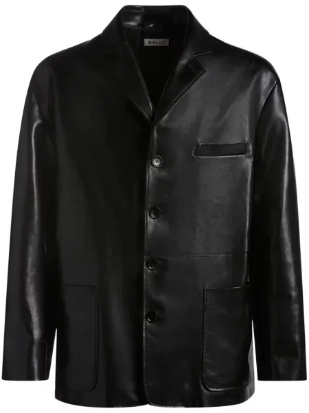 Sacou Bally din piele negru