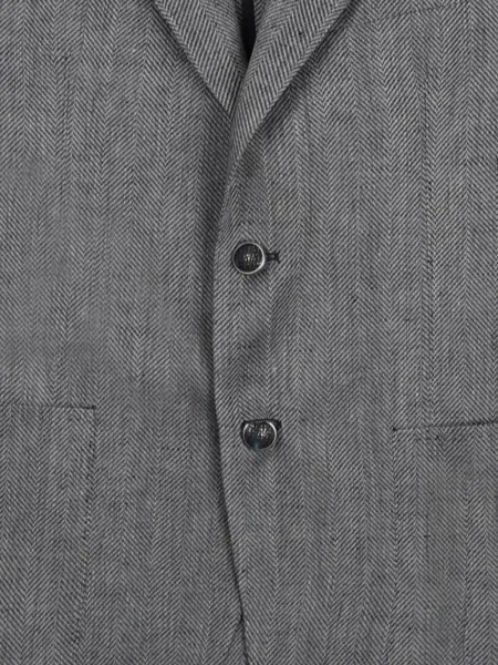 Blejzer Tagliatore s herringbone uzorkom s reverom siva