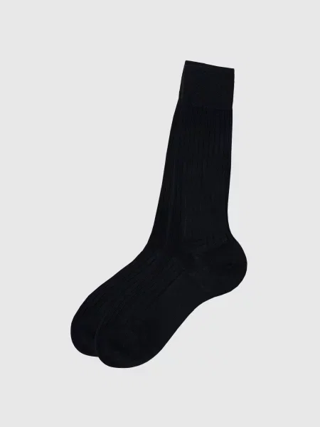 Носки Stefano Ricci в рубчик синие