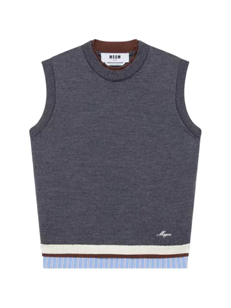 Top Msgm cu autograf gri