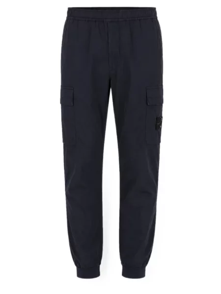 Pantaloni cargo Stone Island cu strasuri albastru