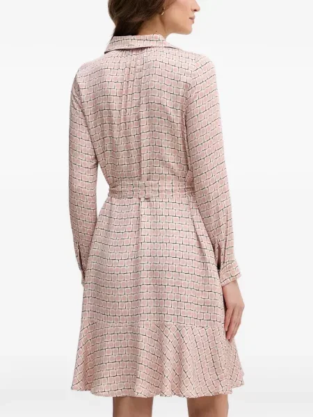 Rochie mini Marc Aurel cu imagine cu imprimeu geometric roz