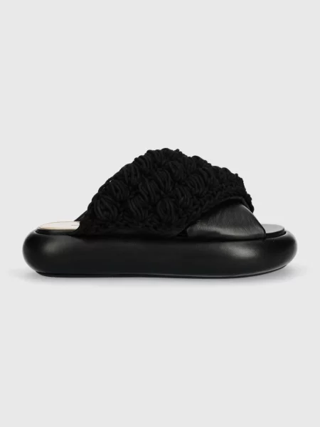 JW Anderson papuci Crochet Twister femei cu platforma negru