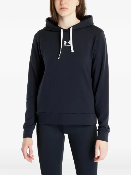 Hanorac cu glugă Under Armour cu imagine cu cordon negru