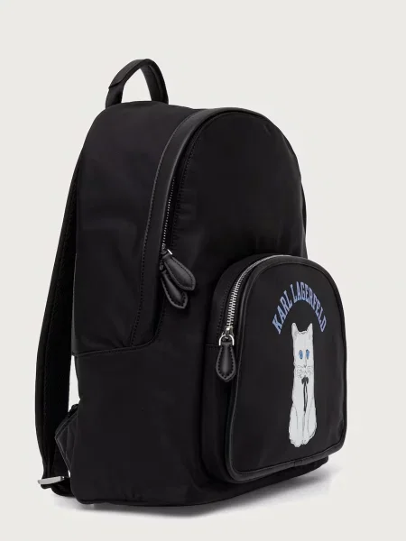 Karl Lagerfeld Rucsac Ikon Choupette albastru deschis alb negru