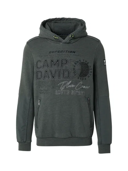 CAMP DAVID Tréning póló sötétzöld / fekete fehér