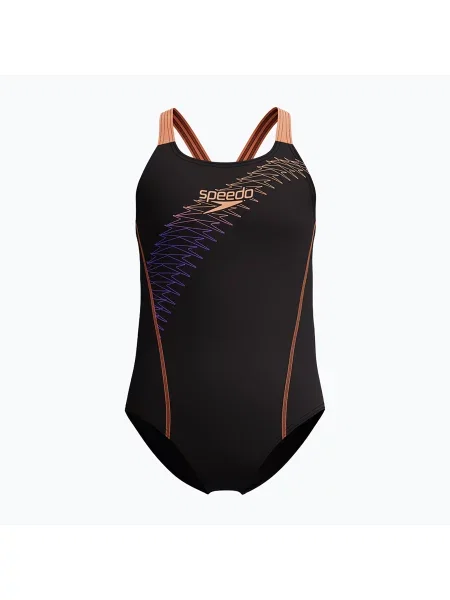 Gyerek egyberészes fürdőruha Speedo Medley Logo Medalist bright peach. Méret: cm fekete