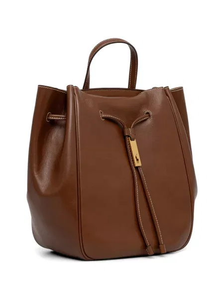 Bőr húzózsinór pólóing Polo Ralph Lauren barna