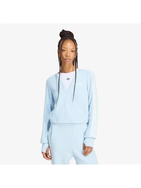 Adidas Pulover Adidas x Jennie Knitted Wrap deschis albastru