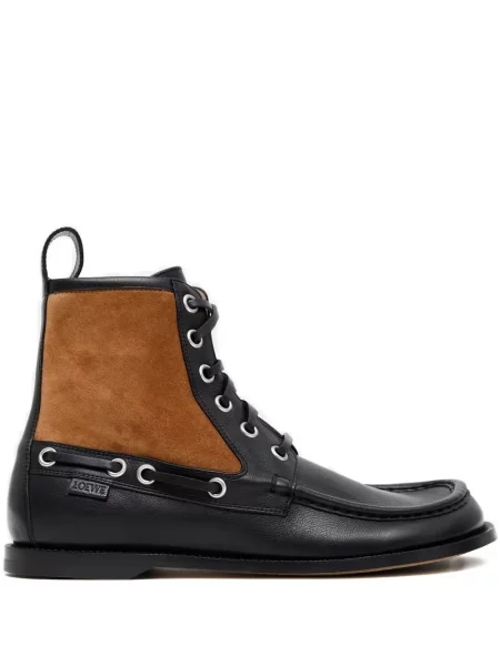 Botine Loewe cu șireturi din dantelă negru