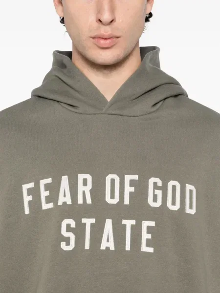 Hanorac cu glugă Fear Of God Essentials gri