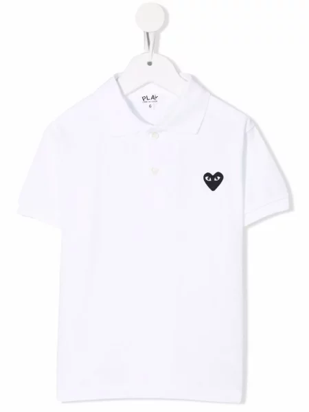 Koszulka polo dziecięca Comme Des Garcons Play biała