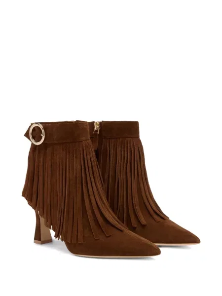Μποτάκια Malone Souliers με κρόσσια καφέ