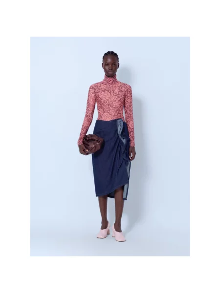Spódnica jeansowa Dries Van Noten niebieska