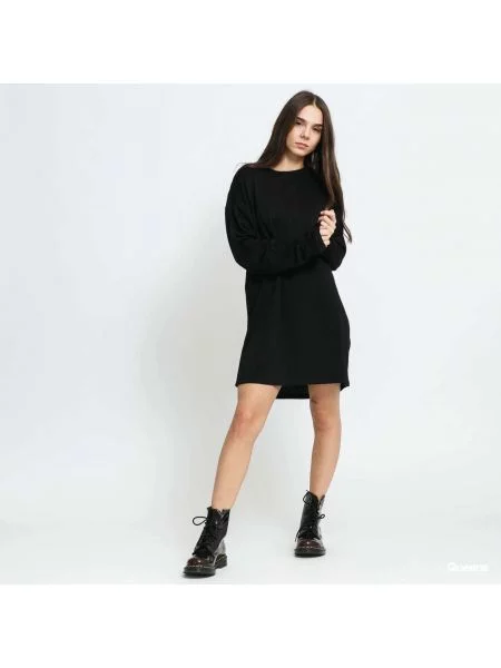 Sukienka Urban Classics Ladies Modal Terry Crew Dress Black XS czarna