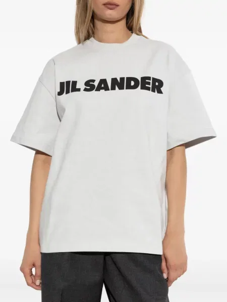 Tricou Jil Sander cu imagine alb