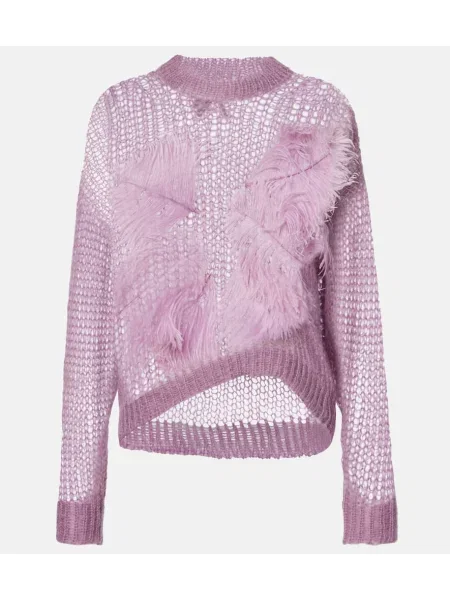 Pulover The Attico tricotate violet