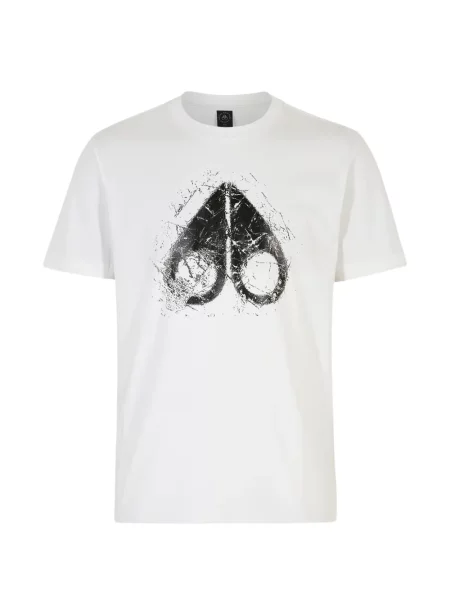 Tricou Moose Knuckles cu imagine alb