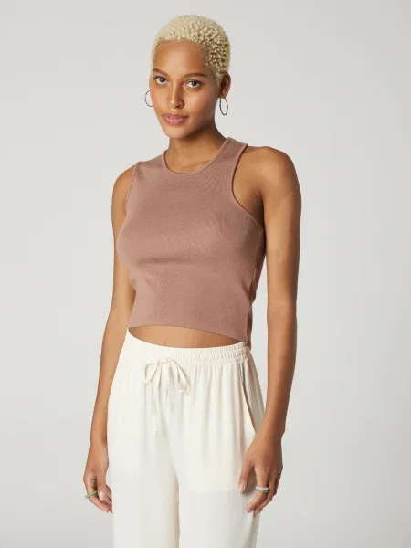 A LOT LESS Top Jule deschis maro