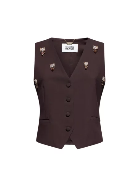 Kamizelka Silvian Heach brązowa