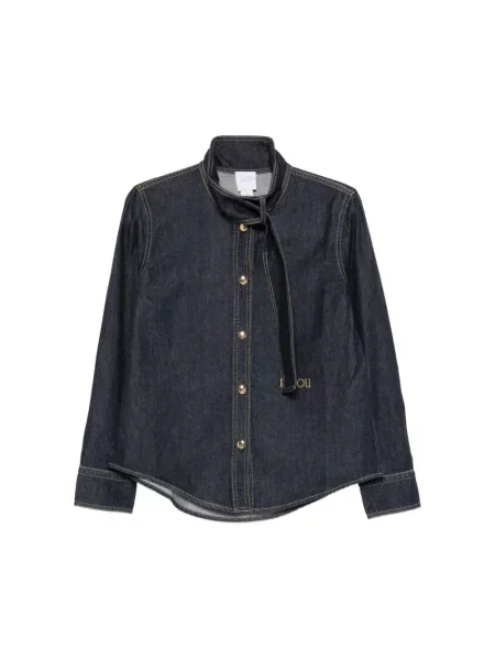 Bluzka Patou z kokardką niebieska