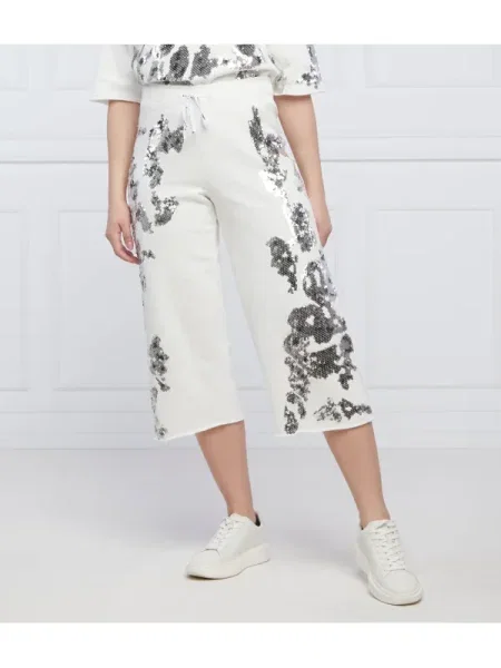 Marc Cain Pantaloni | Cropped Fit alb