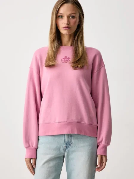 Levi's hanorac pentru femei cu GR EVERYDAY CREW roz