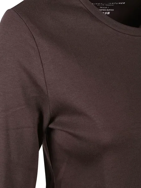Lung tricou Majestic Filatures maro